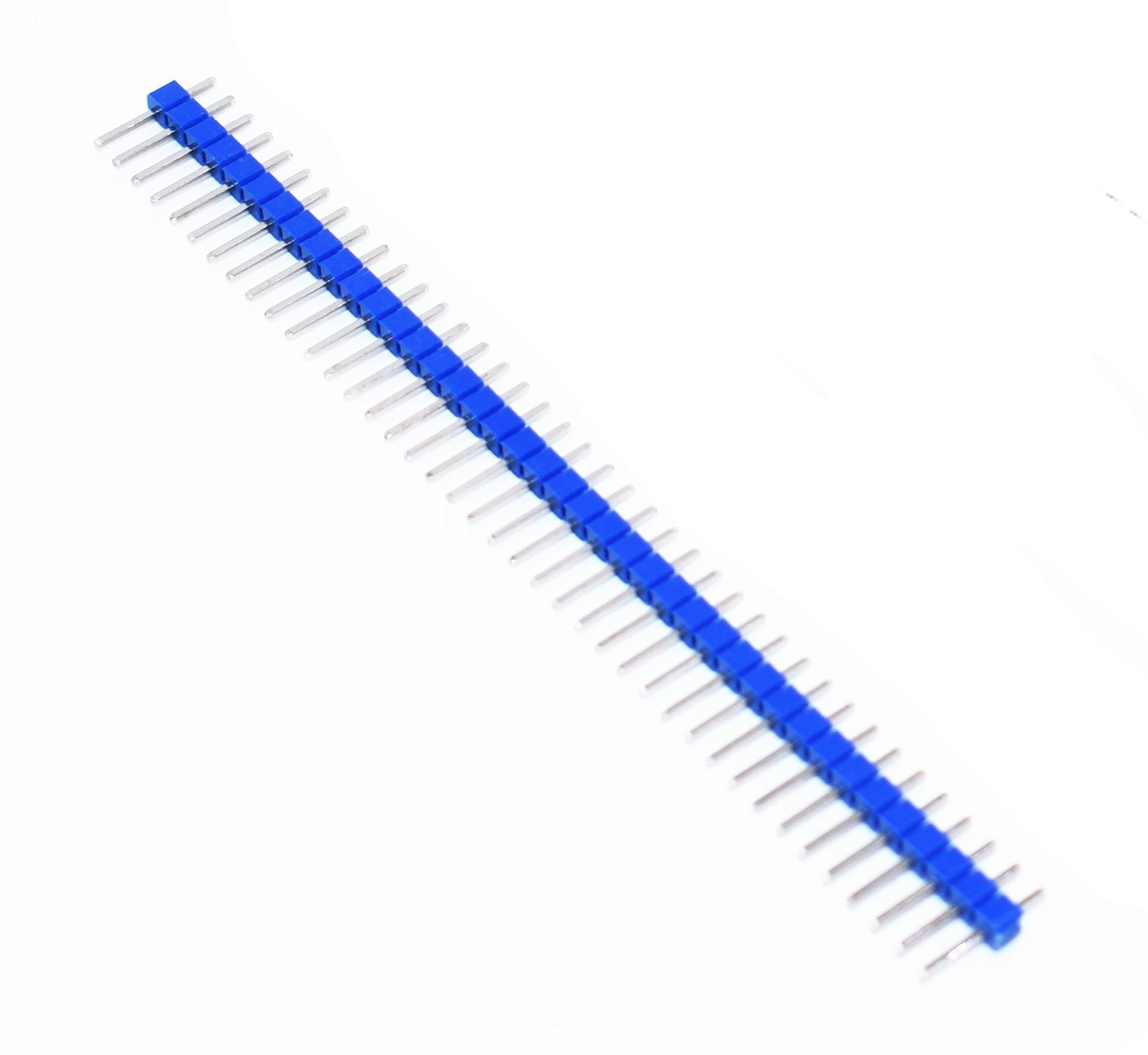 Pin header 1x40 pin 2.54mm pitch blauw